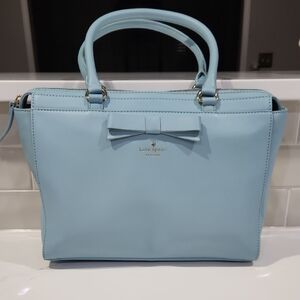 Kate Spade Beacon Court Satchel, Light Blue Bag.